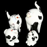 ROSEMARY BENEDIKT for VILLEROY & BOCH - a group of stylised cats (4), tallest 18cm