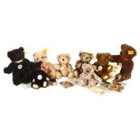 STEIFF - a group of 8 miniature Steiff teddy bears, including Classic Teddybar 18, Alpaka Braun,