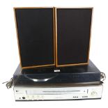 PYE - a Silver Machine stereo music system, turntable and cassette player, with associated speakers,