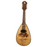 An 8-string rosewood bowl-back German mandolin, L58cm Overall good condition, all strings are