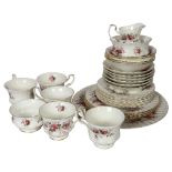 Royal Albert Lavender Rose tea set for 6 people, and matching bowls