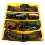 HORNBY - a Hornby O gauge clockwork train set, set No. 20, the Goods set, in original box