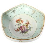 LIMOGES - a hand painted floral decorated Limoges bowl, in hardwood presentation box