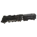 LIONEL - a Vintage post-war diecast 027 gauge steam locomotive, with tender