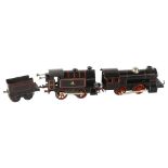 HORNBY - a Hornby O gauge clockwork No. 30 82011, 0-4-0 Tank locomotive, with tender, and a second