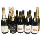 6 bottles of Cote De Roussillon, 1995, and 4 bottles of Champagne