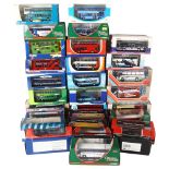 A large quantity of diecast vehicles, in original boxes, mostly bus-related in genre, including