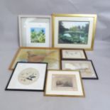 A quantity of various prints, pictures and watercolours, various subjects (11)