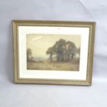 Albert Ernest Brockbank (1862-1958), watercolour of sheep herding, signed, 15" x 22", framed good