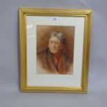An early 20th century watercolour, portrait study of a lady, signed with monogram and dated 1907,