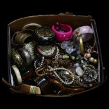 A large collection of modern costume bangles, necklaces etc