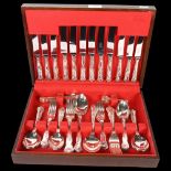 JAMES RYALS - a canteen of silver plated and stainless steel cutlery for 6 people in King's pattern