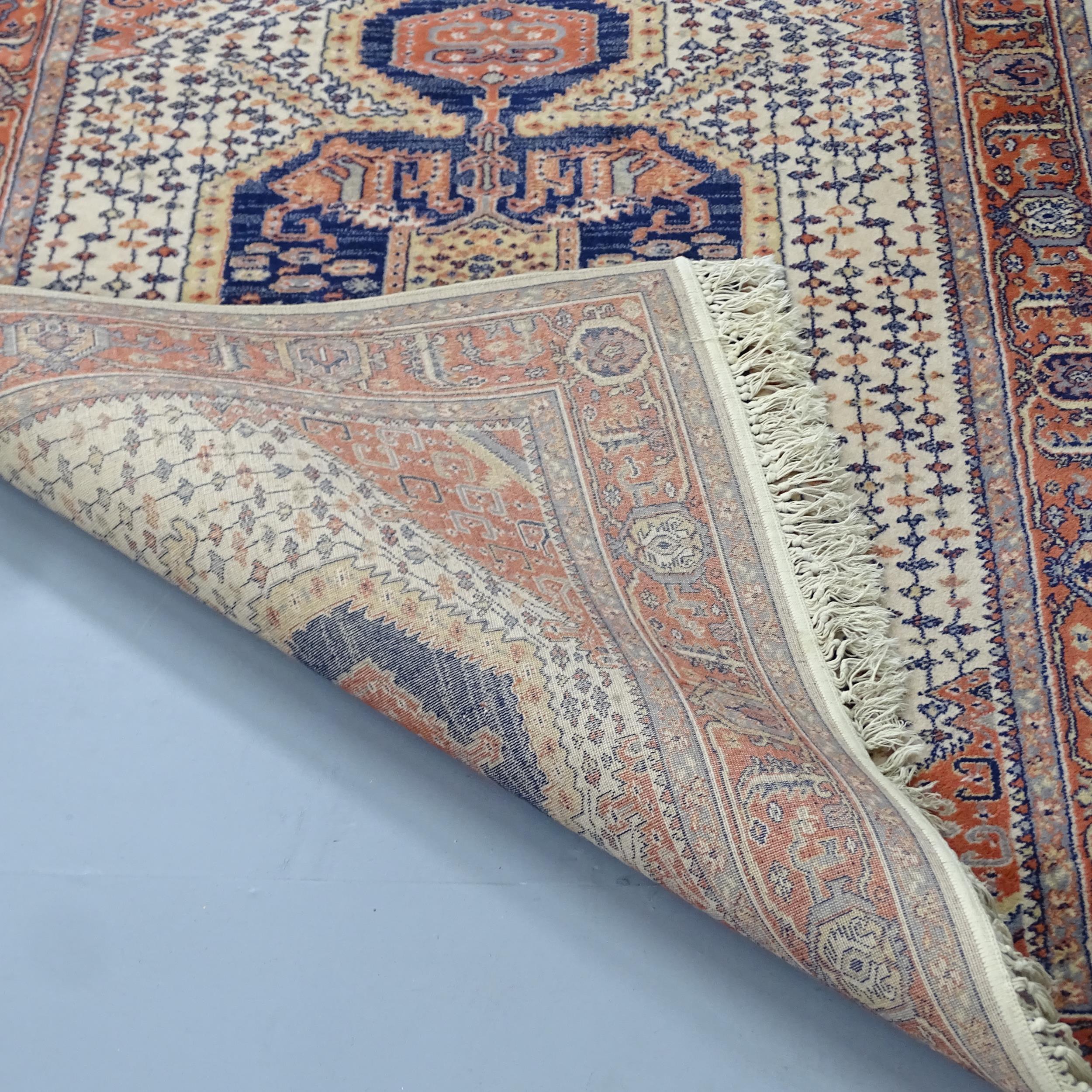 A cream-ground Keshan carpet. 200x140cm. - Image 2 of 2