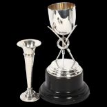An Indian silver rowing trophy goblet, by Peter Orr & Sons Ltd of Madras and Rangoon, on original