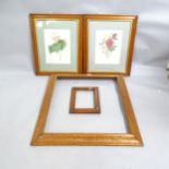 4 various maple frames, largest 76cm x 70cm, rebate 64.5cm x 58.5cm, a pair of frames, 47cm x