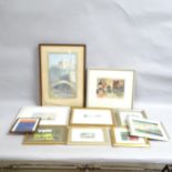 A large quantity of prints, watercolours and pictures (boxful)