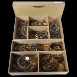 A collection of silver and other costume jewellery, including dress and stone set rings, bangles and