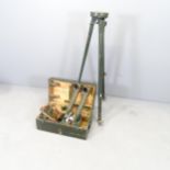 A Second World War Period British Army stereoscopic telescope on field stand, no. 1B Mk I dated