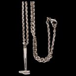 CHRISTIAN PETER HOLM - a sterling silver necklace with a hammer design pendant