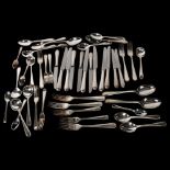 STRICKETT & LOADER, LONDON - a canteen of silver plated bead-edge cutlery for 6 people, comprising