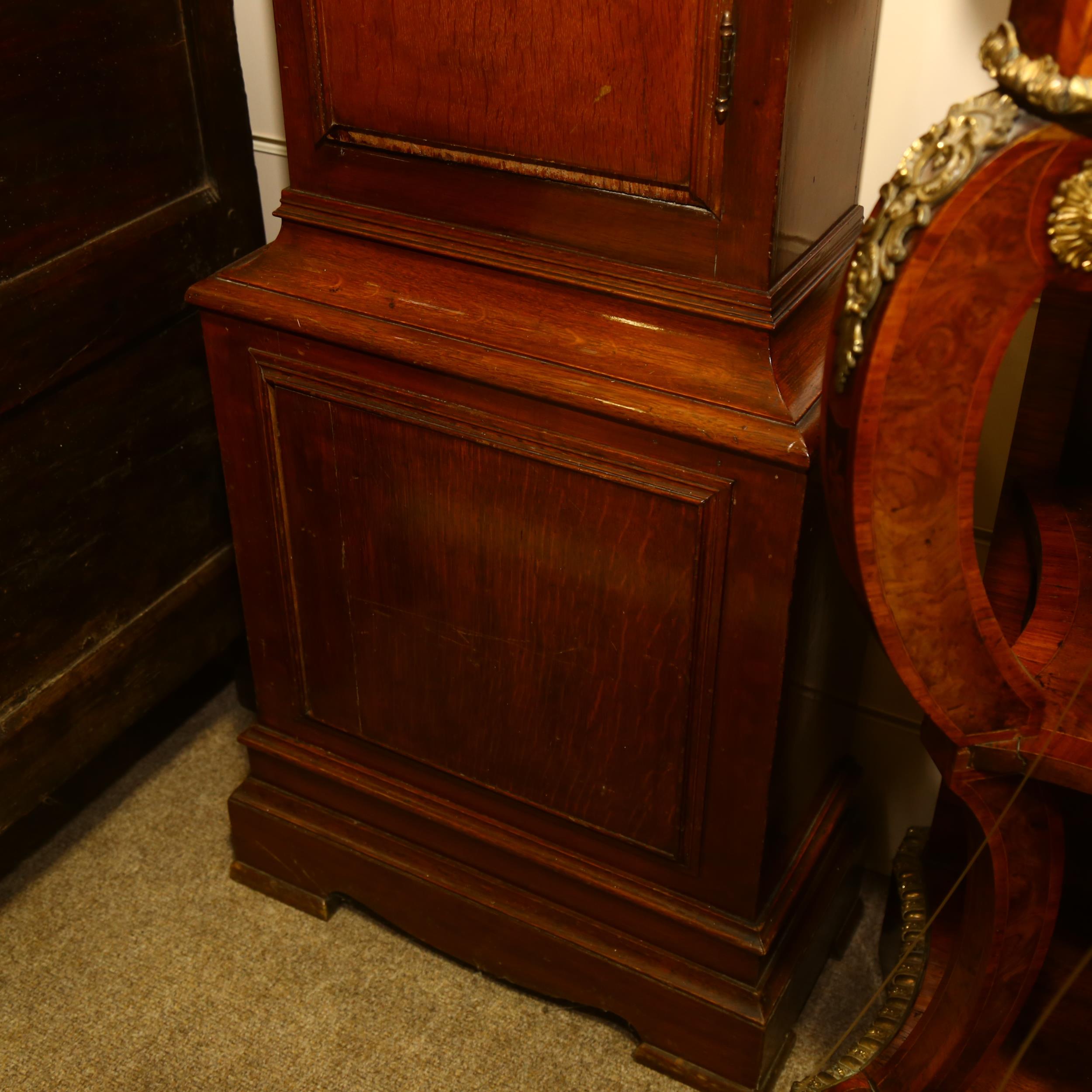 A 19th century oak-cased 8-day longcase clock, Joseph Barber of London, the 12" arch-top dial having - Image 7 of 7