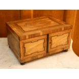 A 19th century walnut table-top collector's cabinet, with 2 hinged front doors (no slides), width