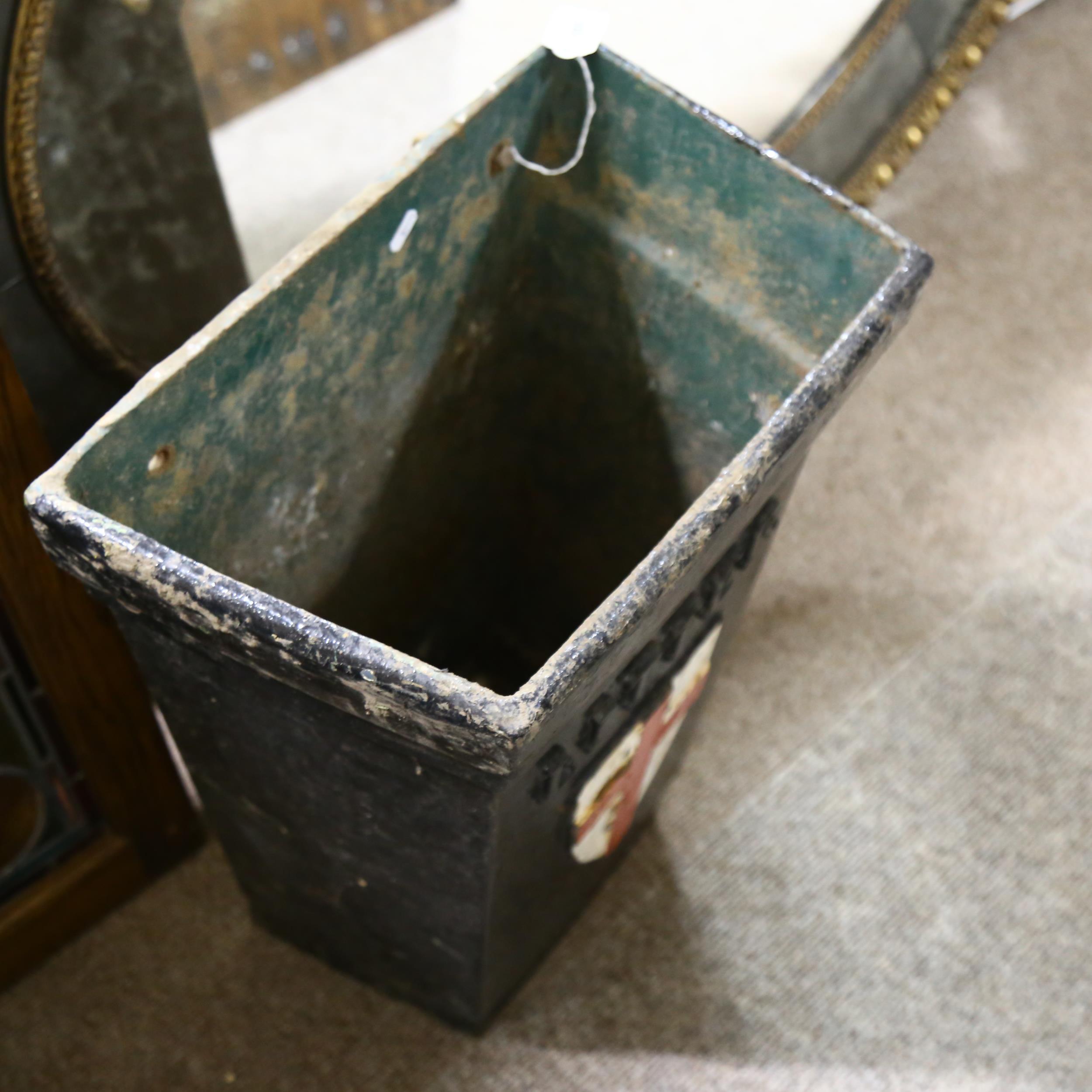 A Victorian City Of London cast-iron wall-mounted litter bin, height 60cm - Image 3 of 3