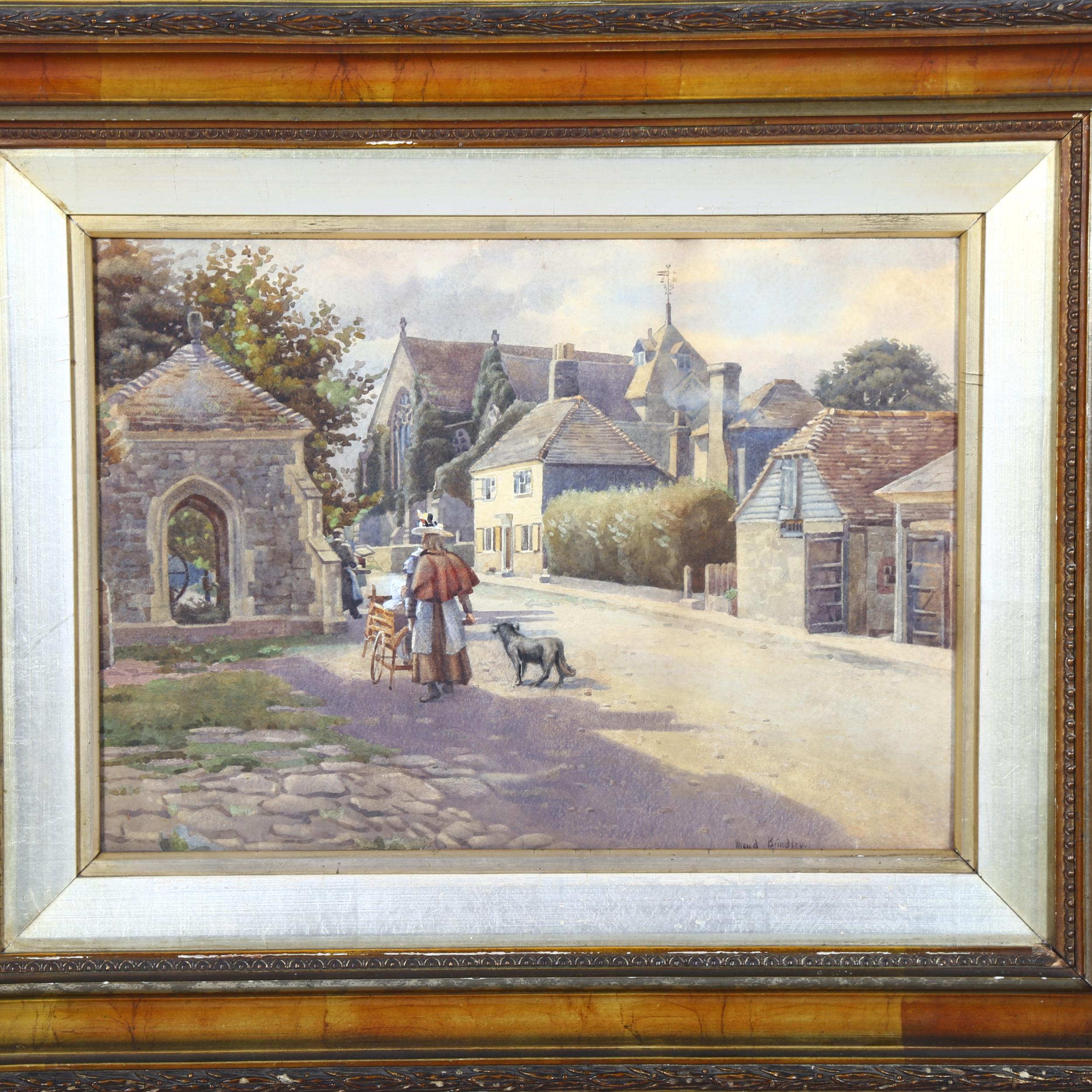 Maude Brindley, Winchelsea street scene, watercolour, signed, image 58cm x 38cm Good condition, very - Image 2 of 5