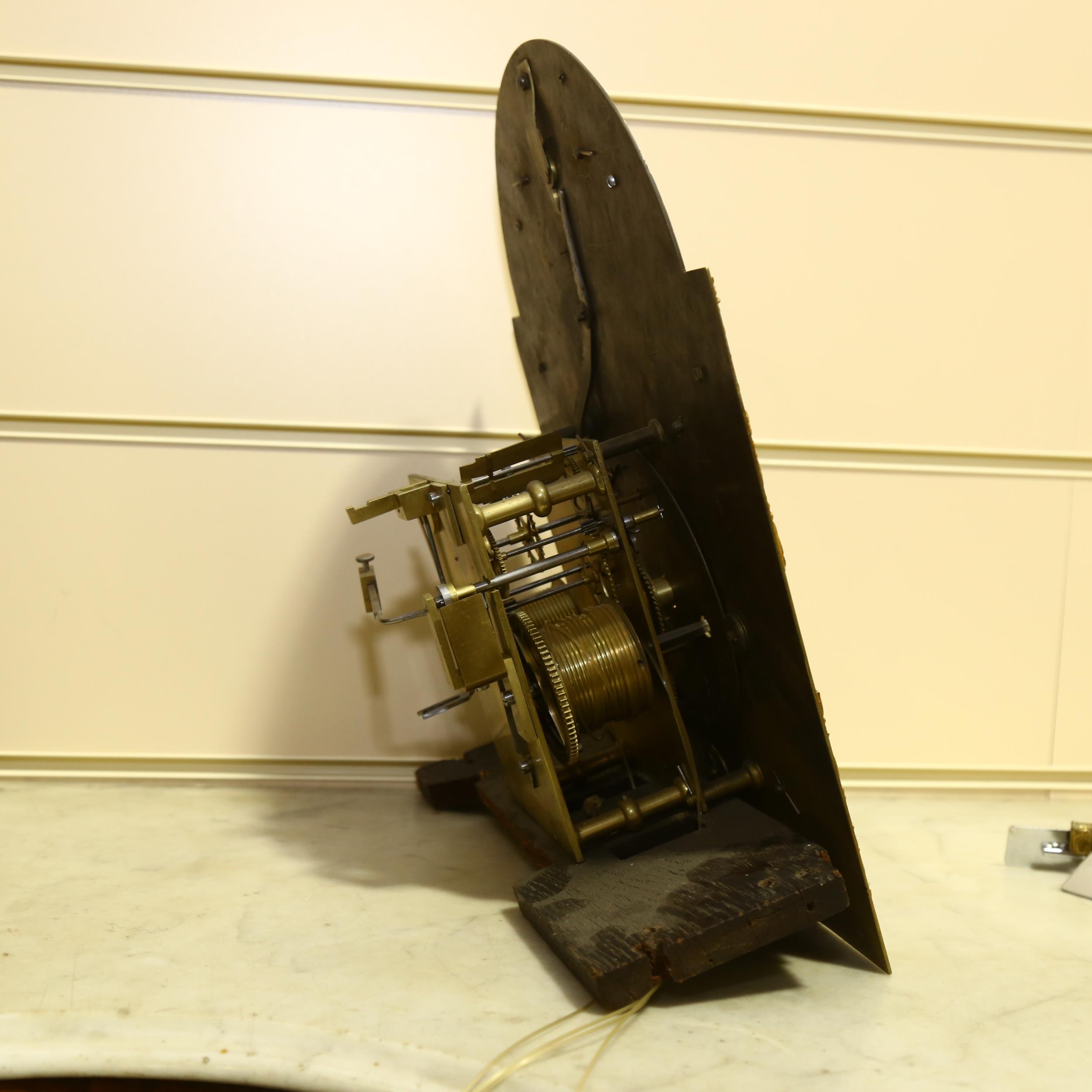 A 19th century oak-cased 8-day longcase clock, Joseph Barber of London, the 12" arch-top dial having - Image 5 of 7