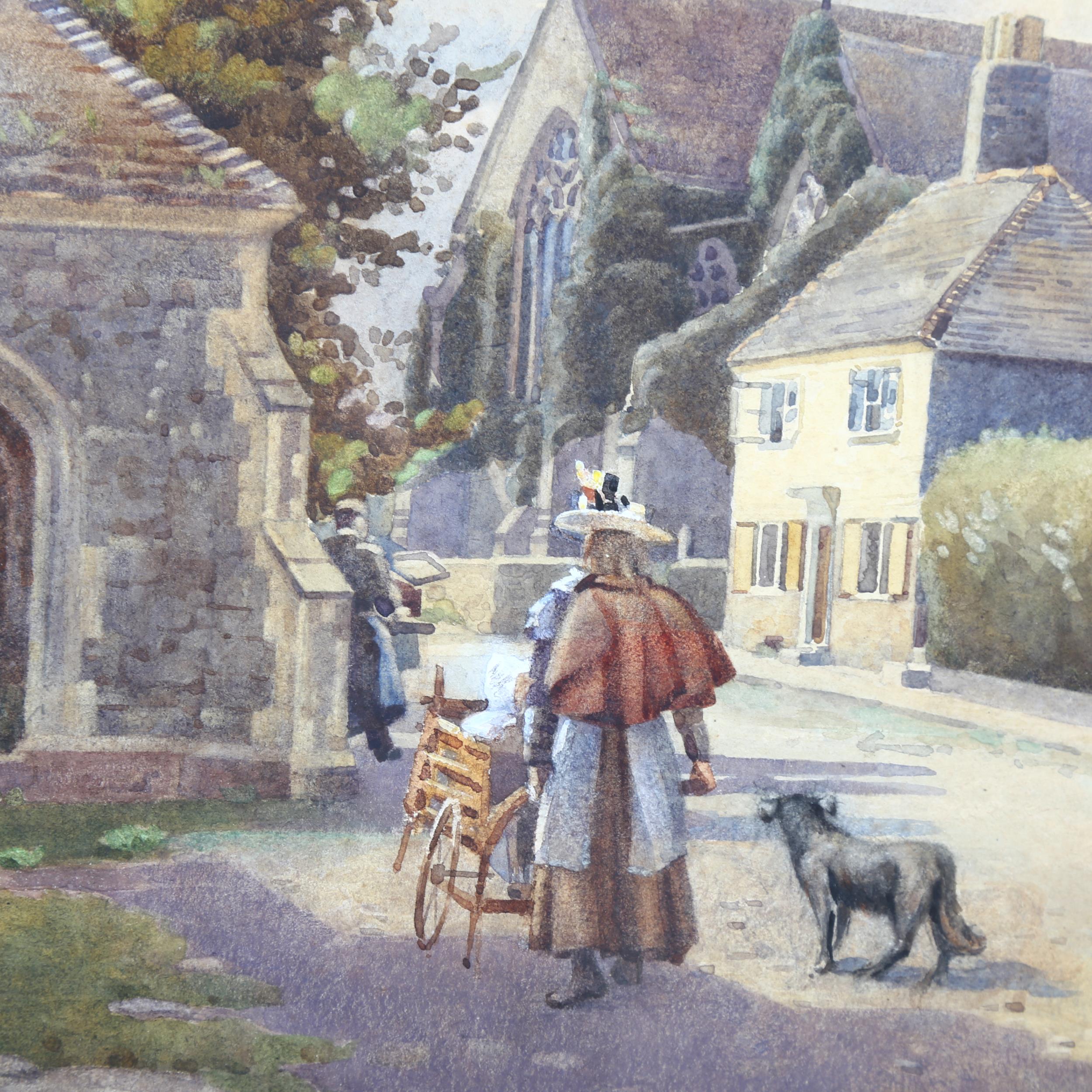 Maude Brindley, Winchelsea street scene, watercolour, signed, image 58cm x 38cm Good condition, very - Image 3 of 5