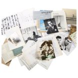 A group of ephemera and photographs, including Second World War Period signed photographs of