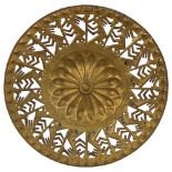 Egidio Casgrade for Vitalia, a 1950s/60s Hollywood Regency, wall hanging brass charger with cut