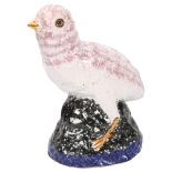 A handbuilt earthenware bird, inscribed under base HV 27-2-98, height 25cm Good condition, no chips,