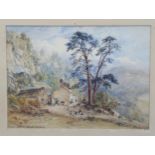 George Barnard, landscape Bettws Y Coed, watercolour, signed, 26cm x 36cm, framed Slightly faded, no