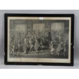 INDIA INTEREST - James Gillray, the Bengal Levee, engraving 1792, image 40cm x 61cm, framed Slight