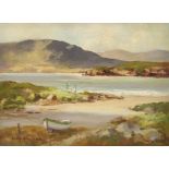 Sean Nichol (20th century Irish), Five Finger Strand, Donegal, oil on canvas, signed, 31cm x 41cm,