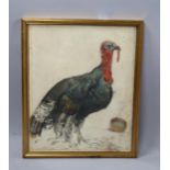 Alberto Lopez, watercolour, cockerel, signed and dated 1944, 32cm x 26cm, framed Light foxing and