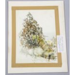 Henry Simpson, double-sided watercolour, signed and inscribed, 25cm x 34cm, mounted Good condition