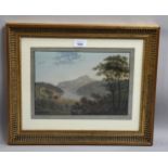 Baptist Marzohl (1792 - 1863), extensive landscape, Viervald Statter See, watercolour, signed, image