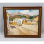 Philip Naviasky (1894 - 1983), street scene Soller Majorca, oil on board, signed and dated 1933,