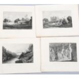 India, 19th century topography, complete set of 9 engravings after William Purser, including