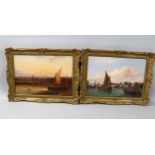 Arthur Gordon, pair of views on the Thames near Kew Bridge, oil on canvas, signed and dated 1884,