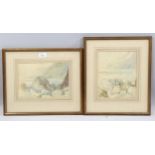 Zillah Pettit, coastal scenes on Mull, pair of watercolours, signed and dated 1984, 23cm x 19cm,