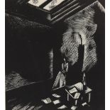 Paul Nash, poor northern muse, woodcut print, 1923, for Mr Vosphorus from an edition of 1000 copies,