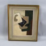 Contemporary oil on canvas, abstract still life, unsigned, 40cm x 30cm, framed Good condition