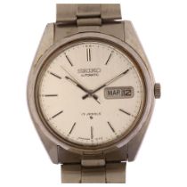 SEIKO - a stainless steel Calendar automatic bracelet watch, ref. 6309-8020, silvered dial with