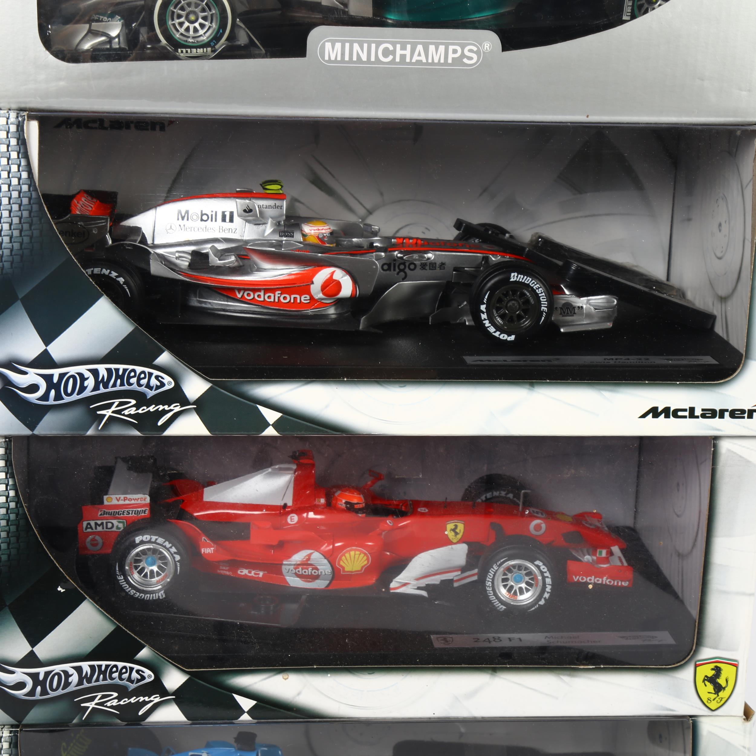 HOT WHEELS/FORMULA ONE RACING - a group of 1:18 scale diecast vehicles, complete in original boxes - Image 2 of 2