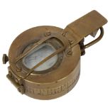 ROSS, LONDON - a brass-cased compass