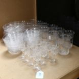 A set of 12 Stuart Crystal liqueur glasses, matching crystal dishes and bowls, and 12 tumblers