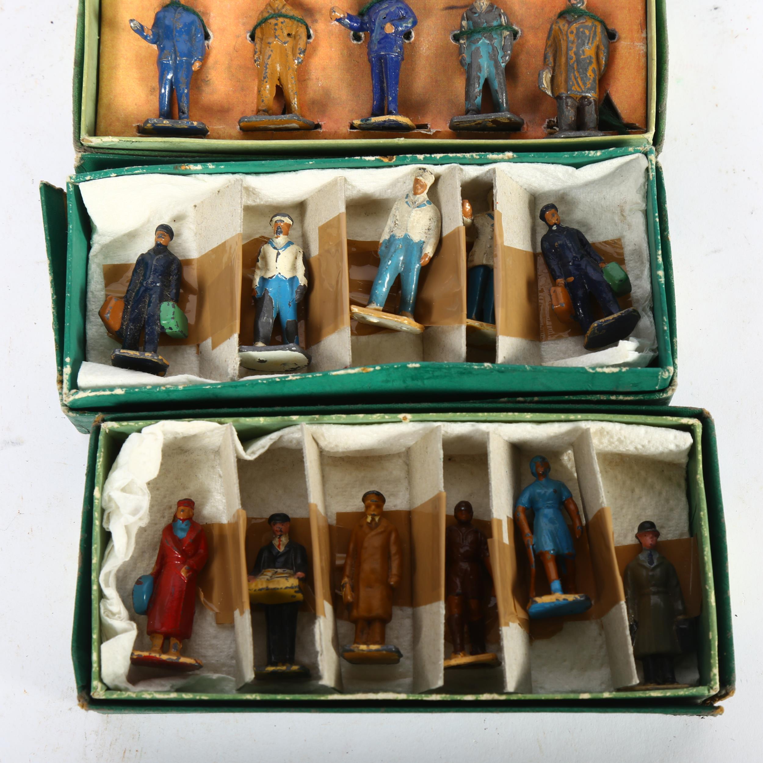 DINKY TOYS - a group of boxed O gauge miniature figures for model railways, by Meccano Ltd, - Image 2 of 2